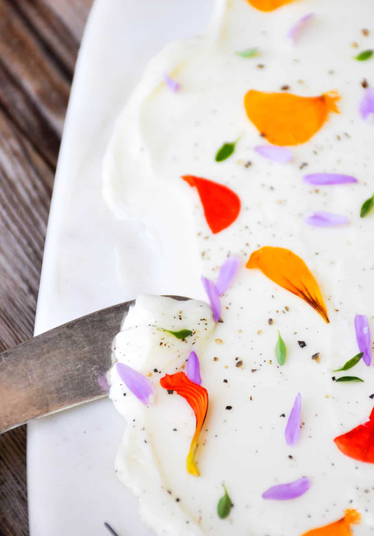 floral butter using edible flowers and herbs