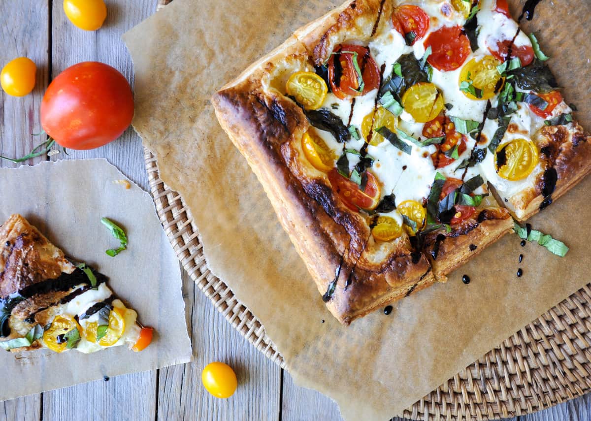 Garden Tomato Caprese Tart