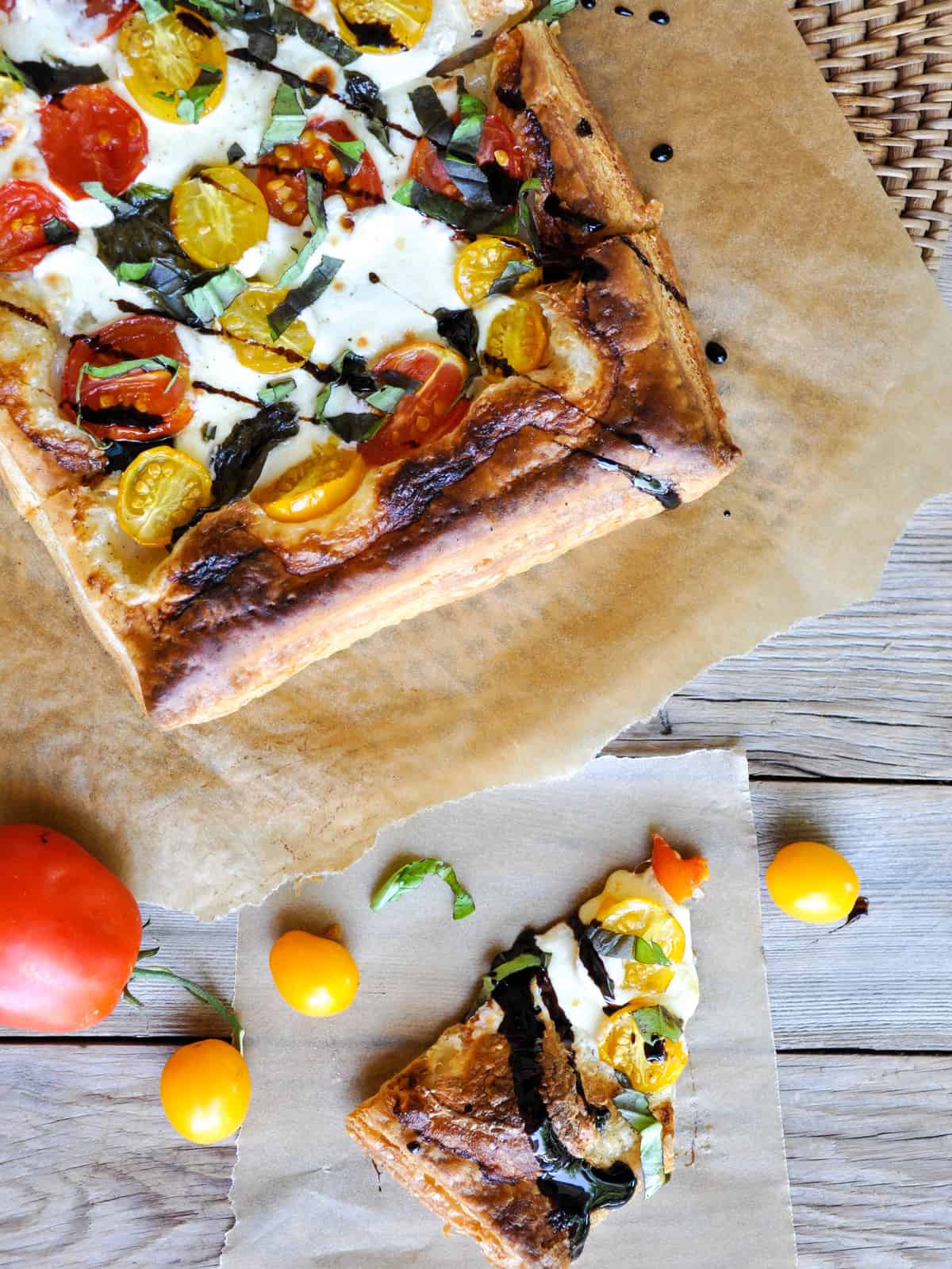 Easy Caprese Garden Tomato Tart