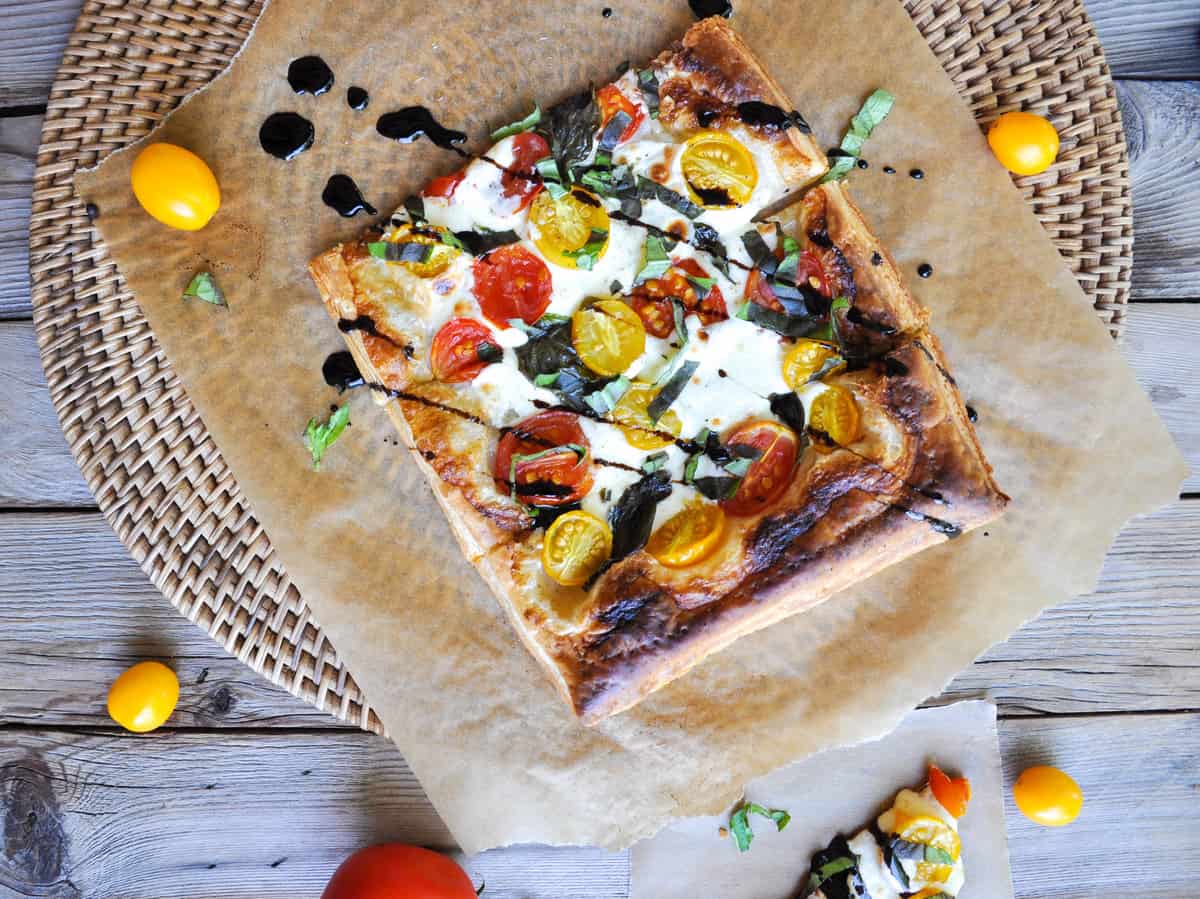 Garden Tomato Caprese Tart