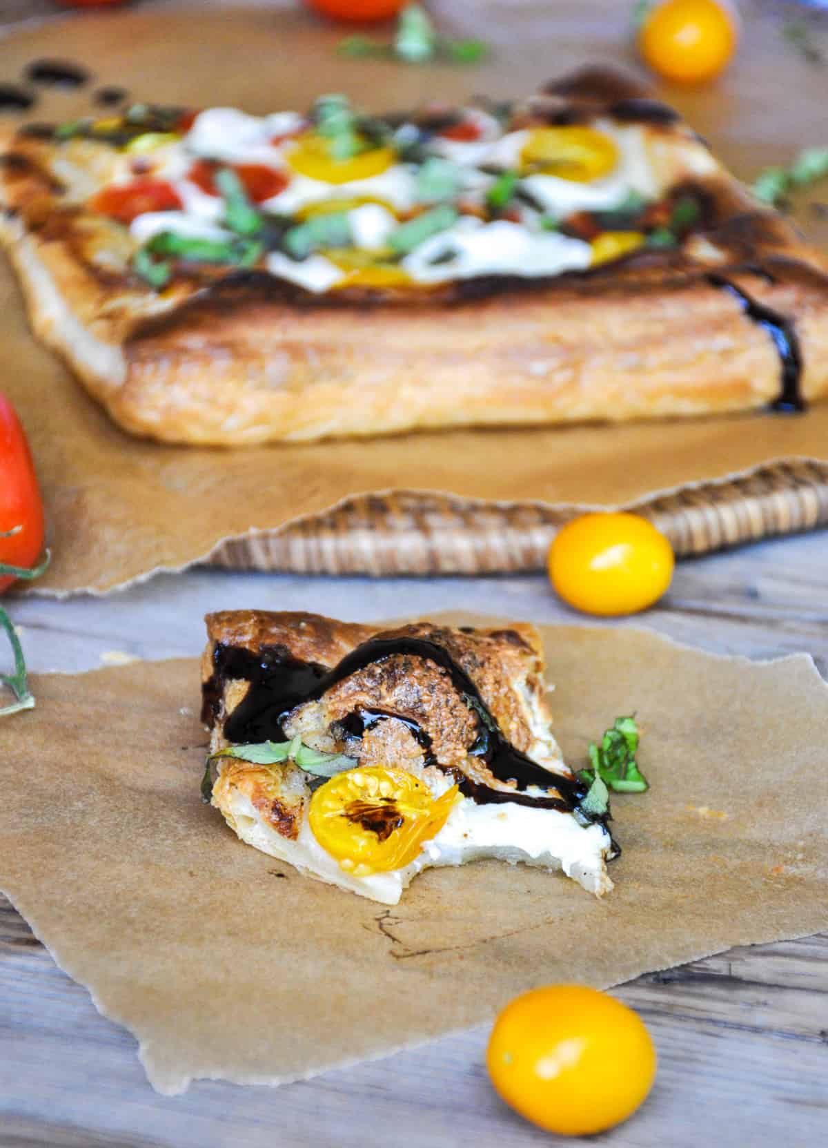 Garden Tomato Caprese Tart