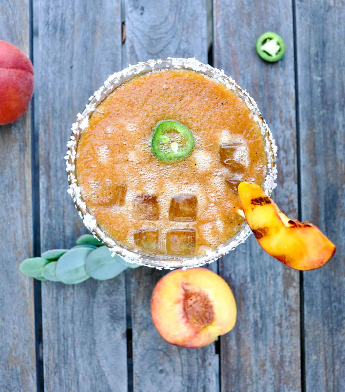 Spicy Grilled Peach margarita