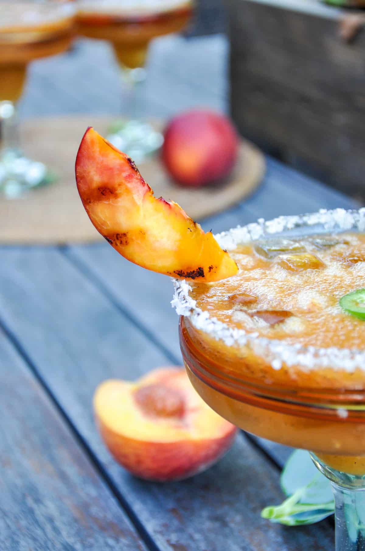 Spicy Grilled Peach margarita