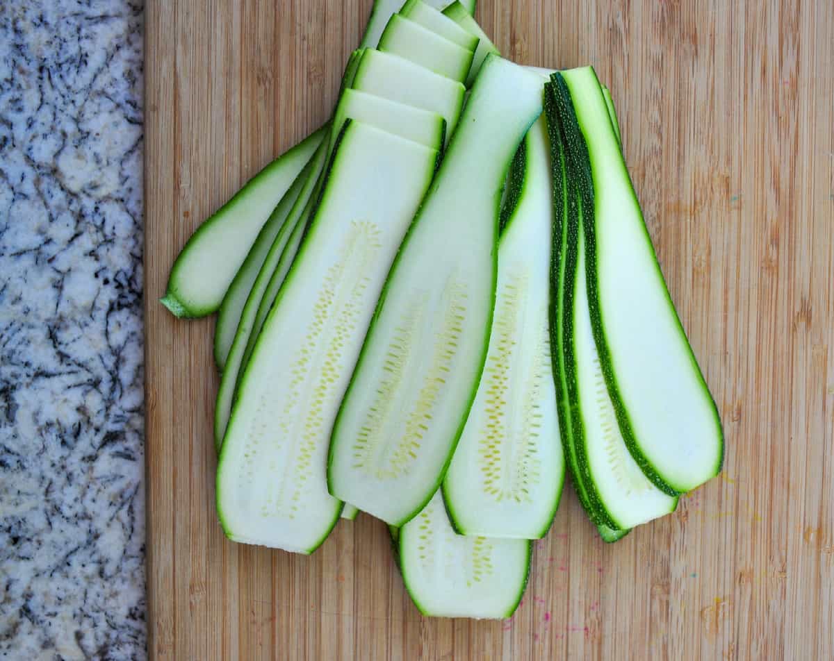 Sliced zucchini 
