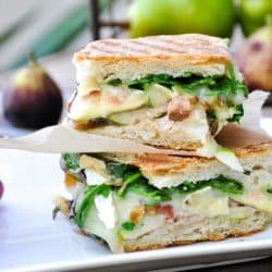 Pear and Fig Panini with Brie and Arugula