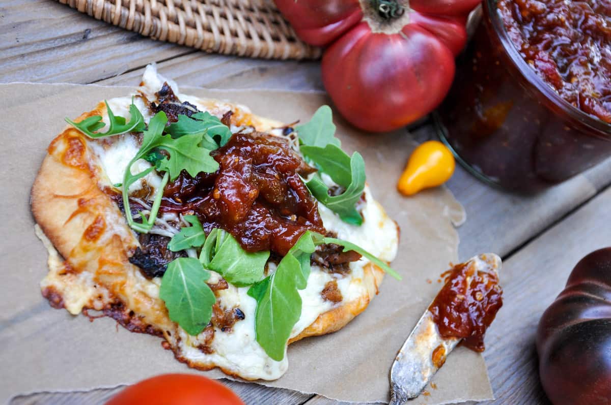 Tomato Jam on Pizza