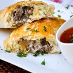 Beef and Mushrooms Calzone