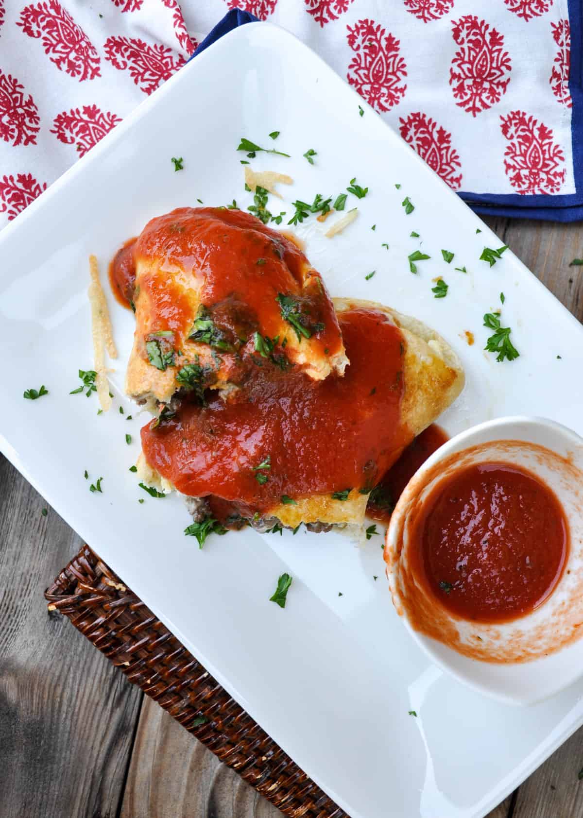 Beef and Mushrooms Calzone