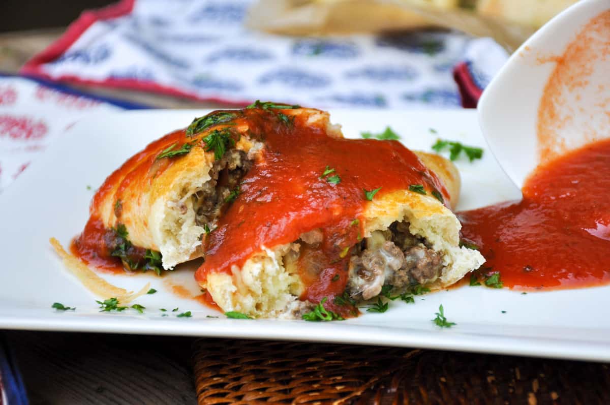 Beef and Mushrooms Calzone