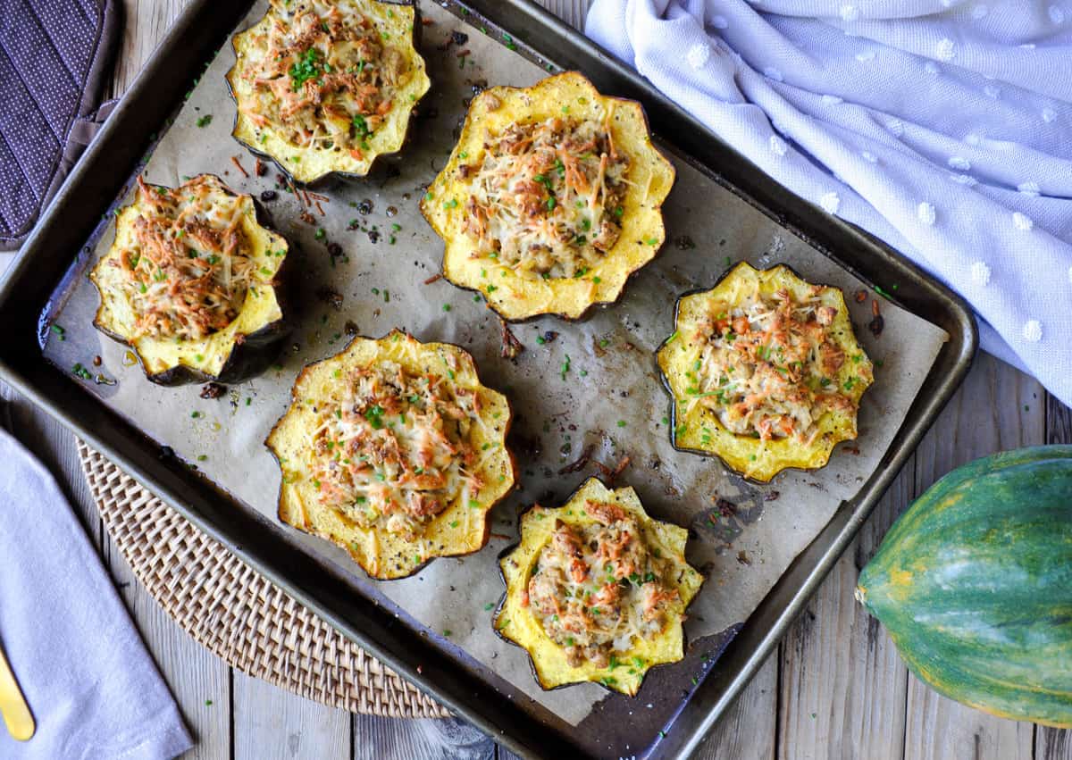 Stuffed Acorn Squash with Ground Turkey