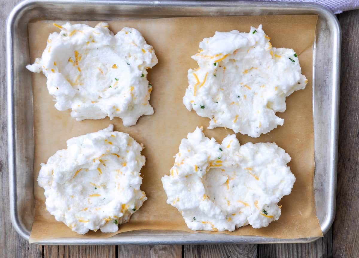 Bake egg whites in oven