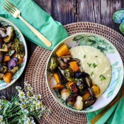 creamy polenta and vegetables