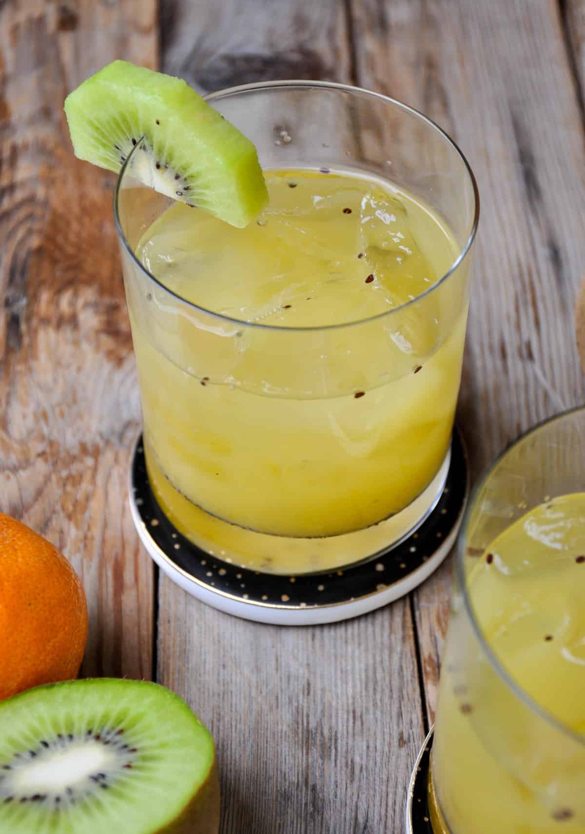 Kiwi Tangerine Bourbon Smash