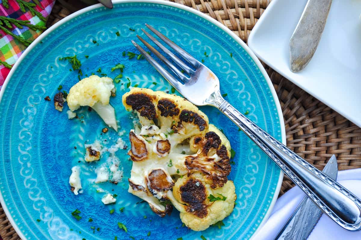 Cauliflower Steaks with Blue Cheese Butter