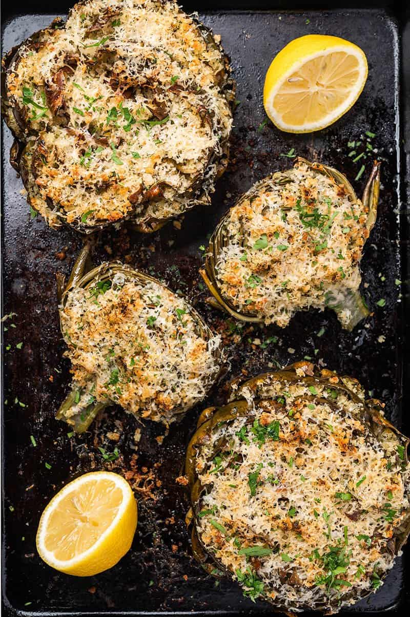 The Best California Inspired Stuffed Artichoke Recipe