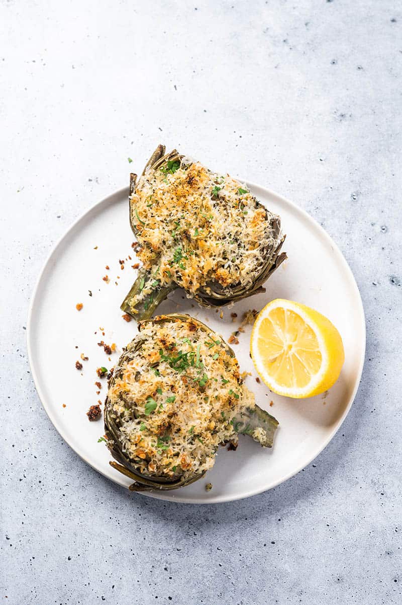 California Stuffed Artichoke halves