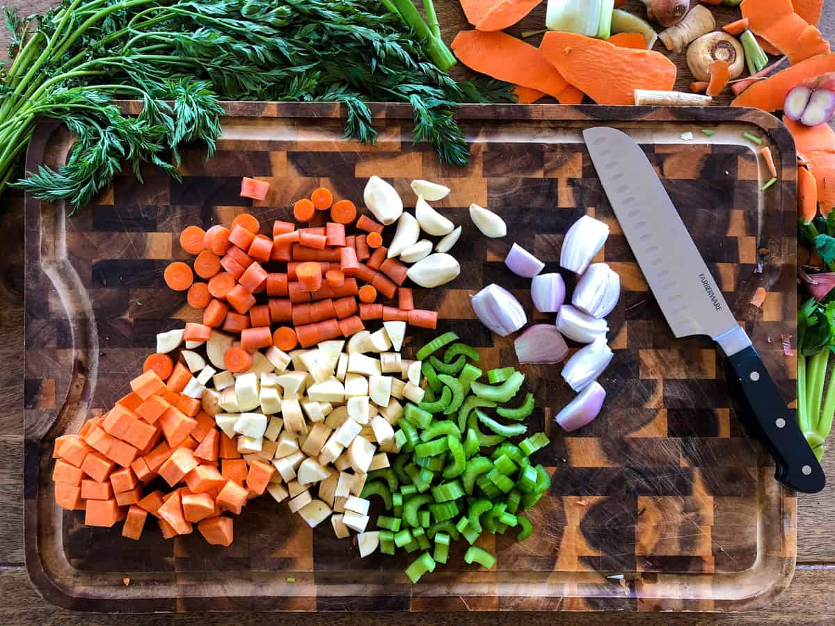 Chopped vegetables 