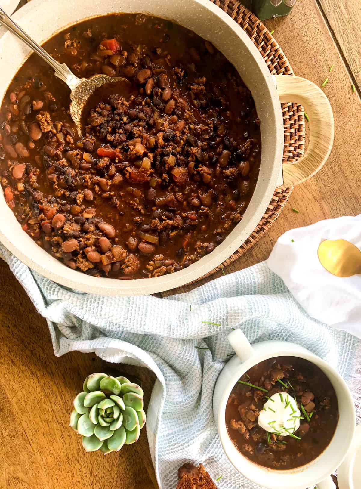 Black bean turkey chili 