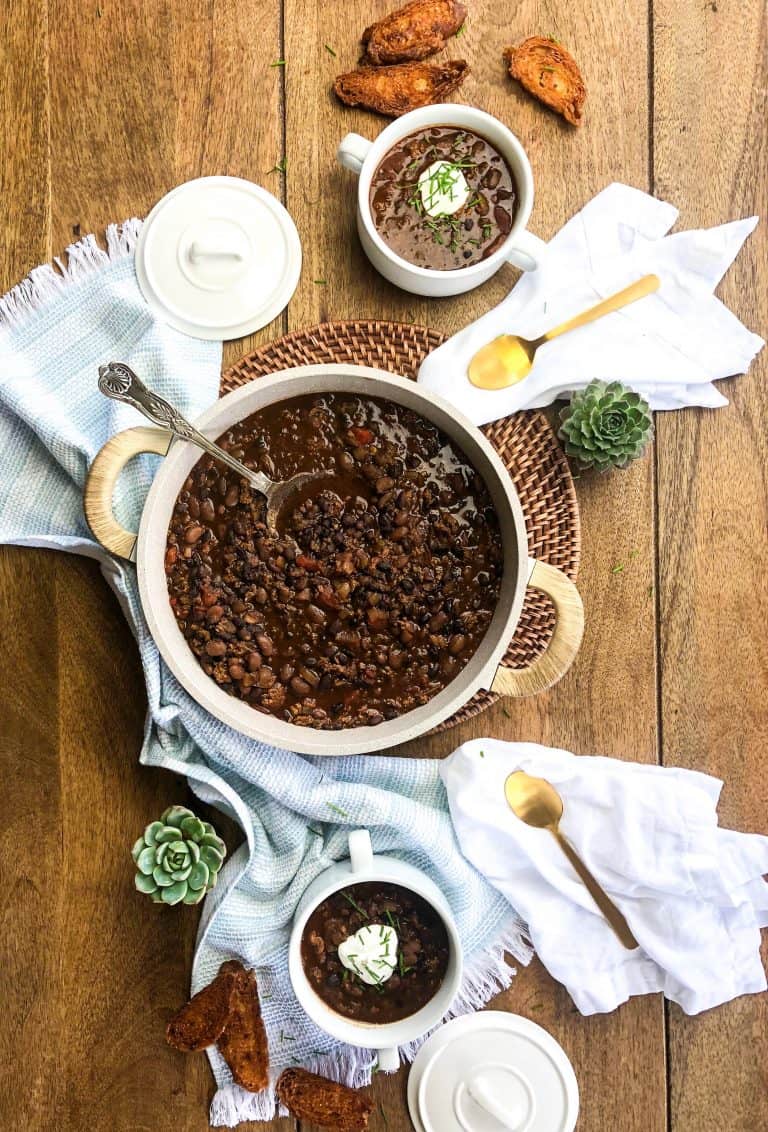 Black Bean Chili from Dried Beans California Grown