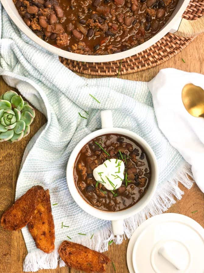 Black Bean Chili from Dried Beans California Grown