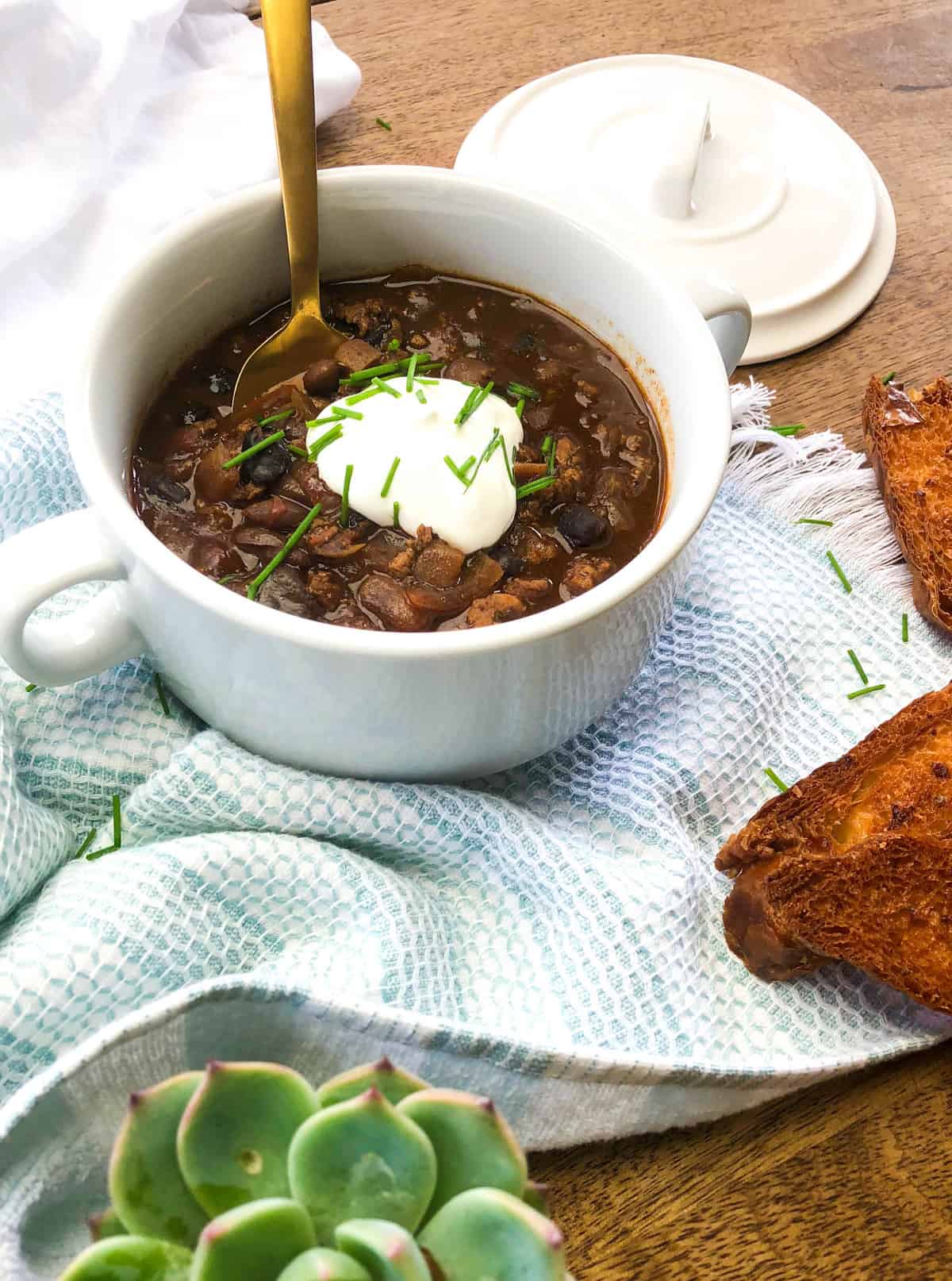 Black bean turkey chili 