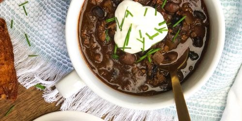 Black Bean Chili from Dried Beans