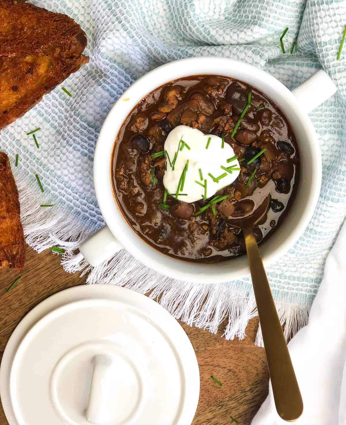 Black Bean Chili from Dried Beans