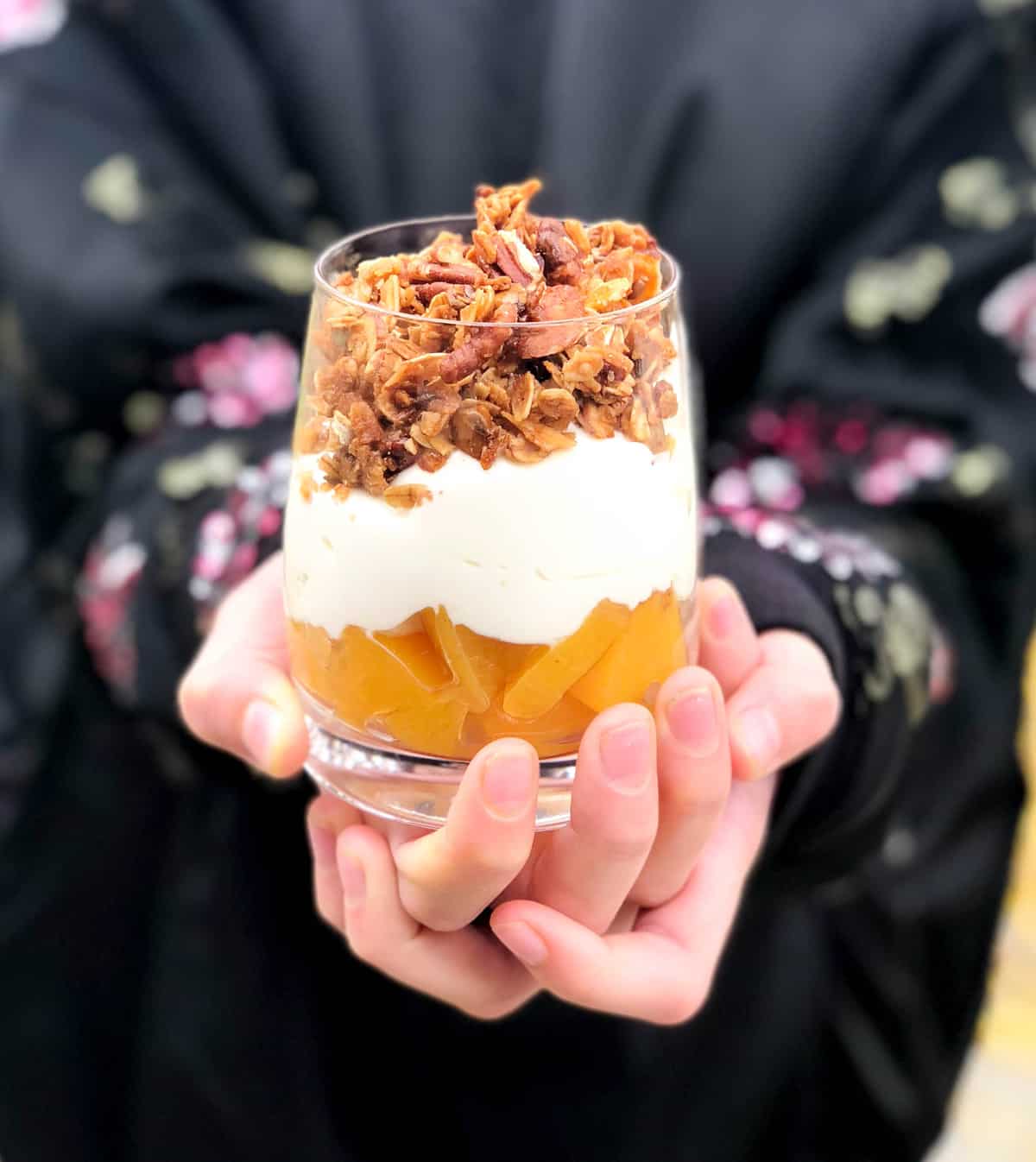 Peach Parfait using canned peaches! So yummy!