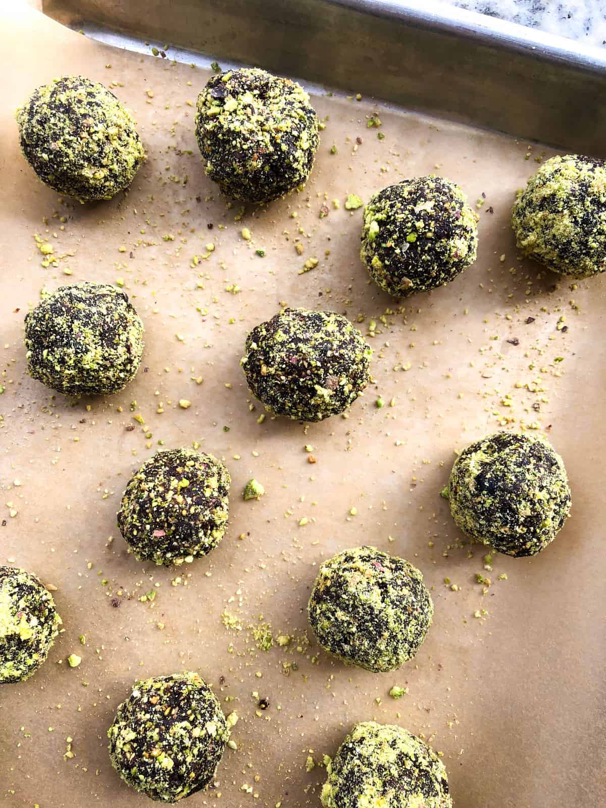 How To Make A Truffle; Pistachio Prune Truffles