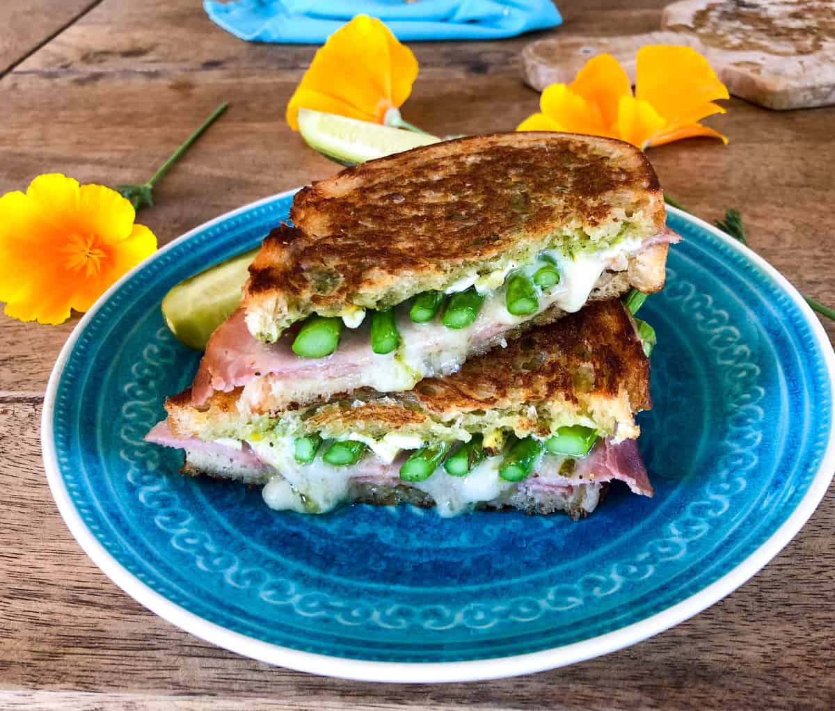 Asparagus, Brie & Ham Panini