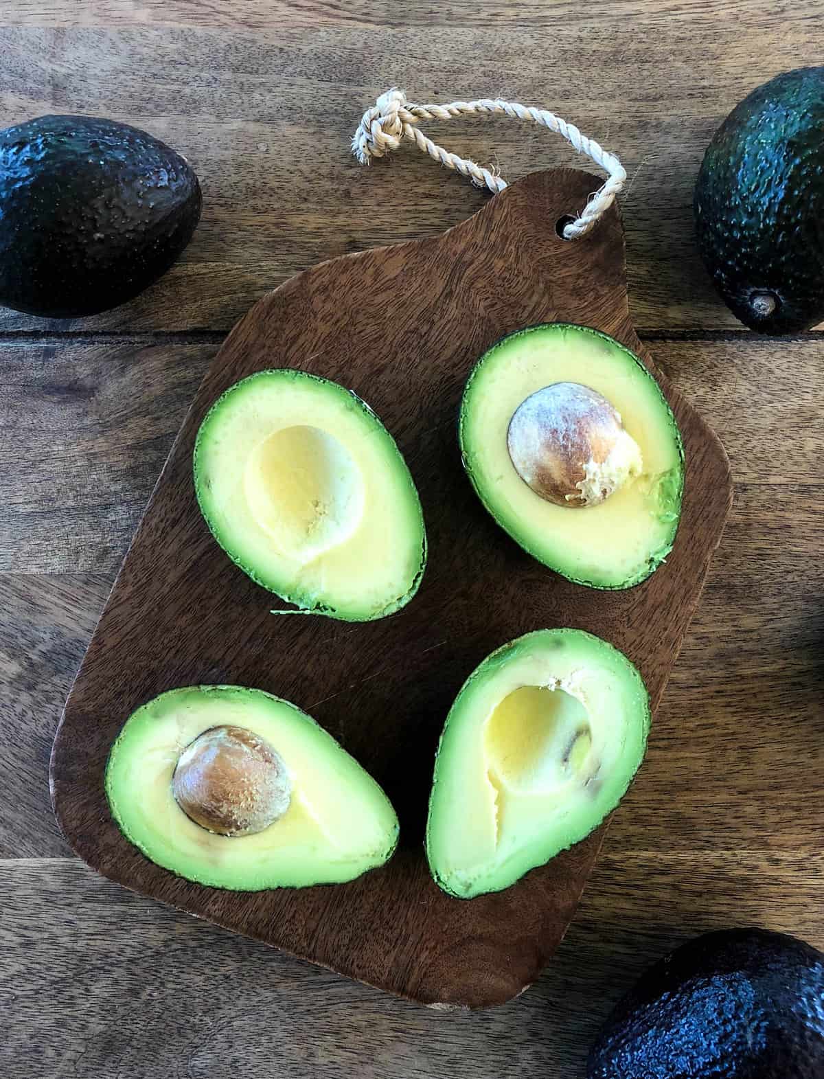 Halved Avocados