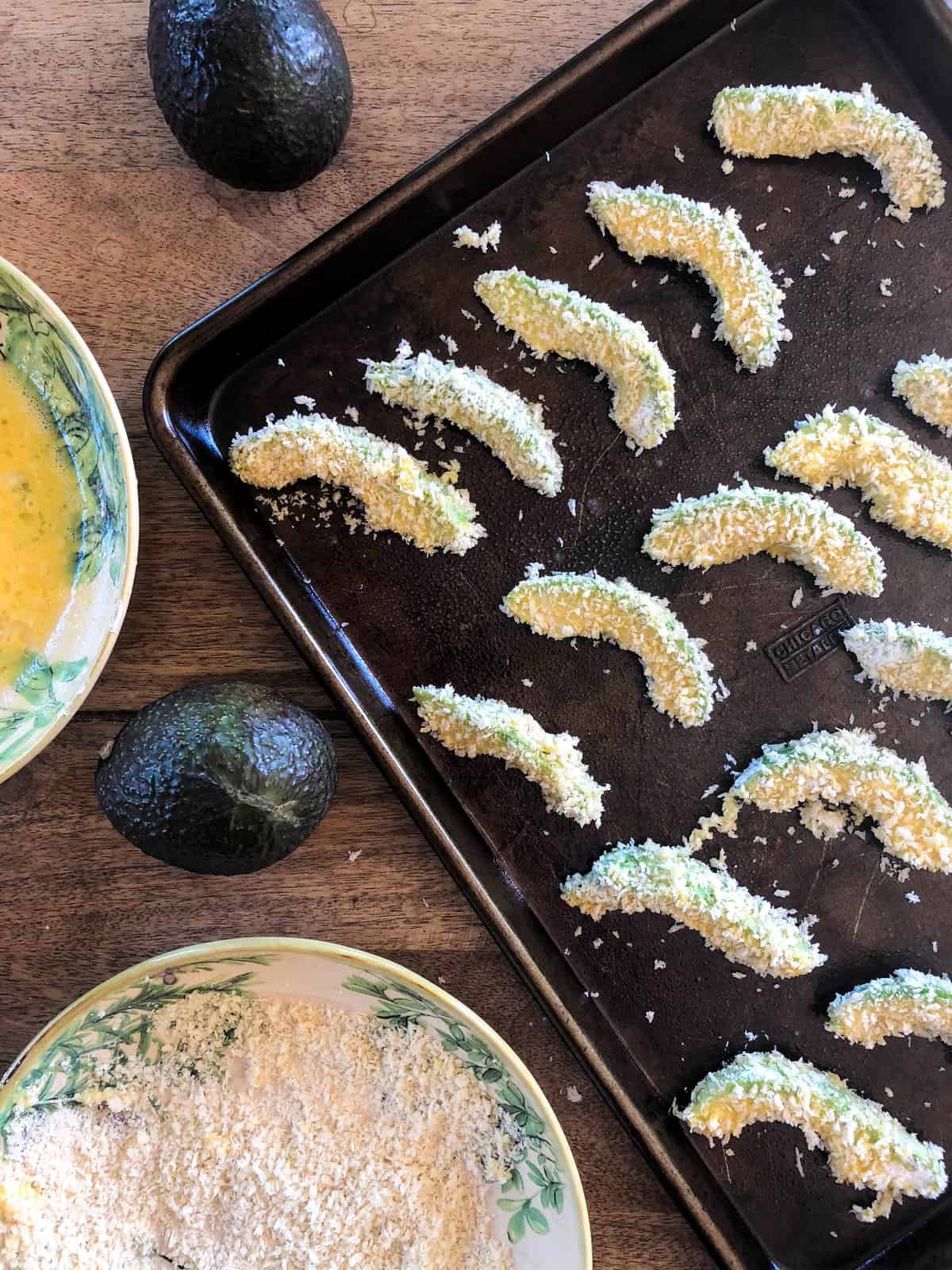 Place the wedges onto a greased baking sheet and bake for 20 minutes at 400 degrees.