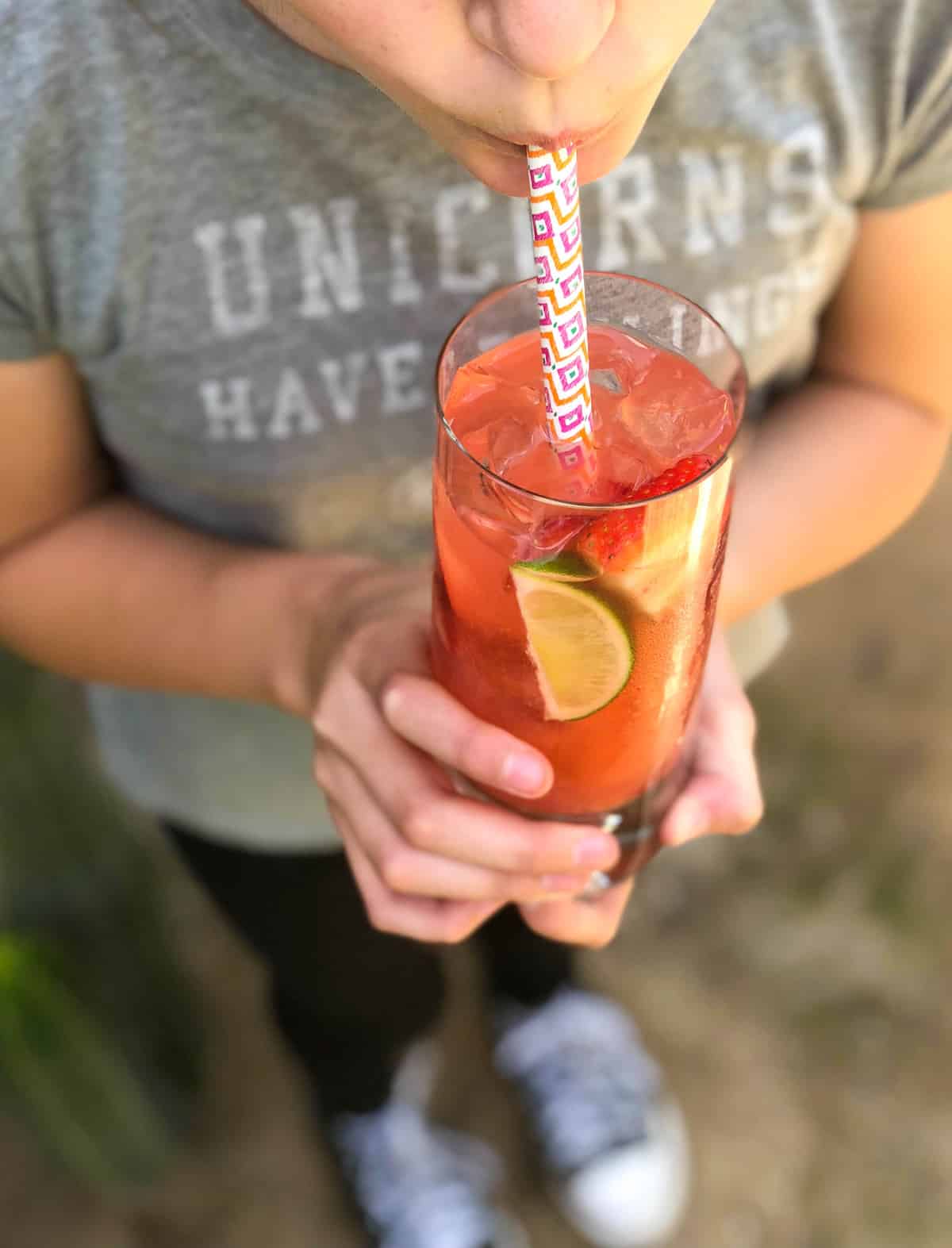 Strawberry Lime Agua Fresca