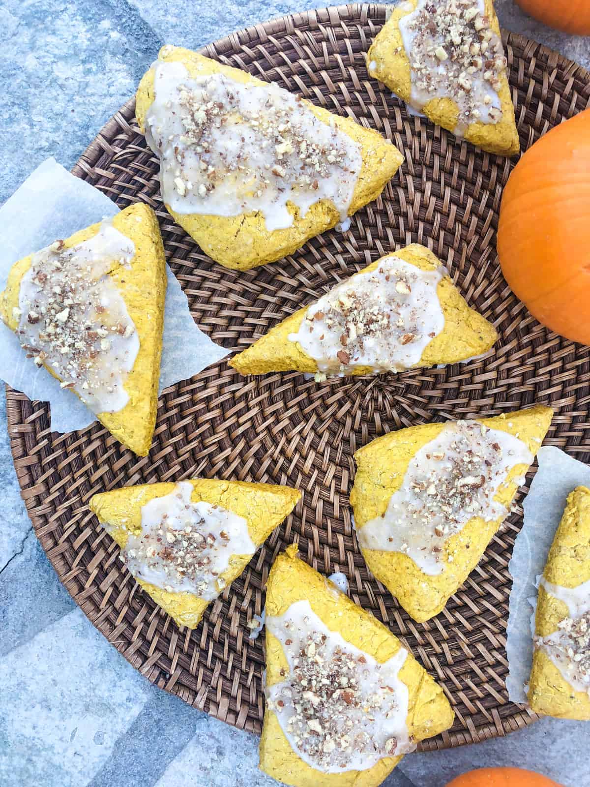 Pumpkin Pecan Scones; A Easy Baked Breakfast for Fall