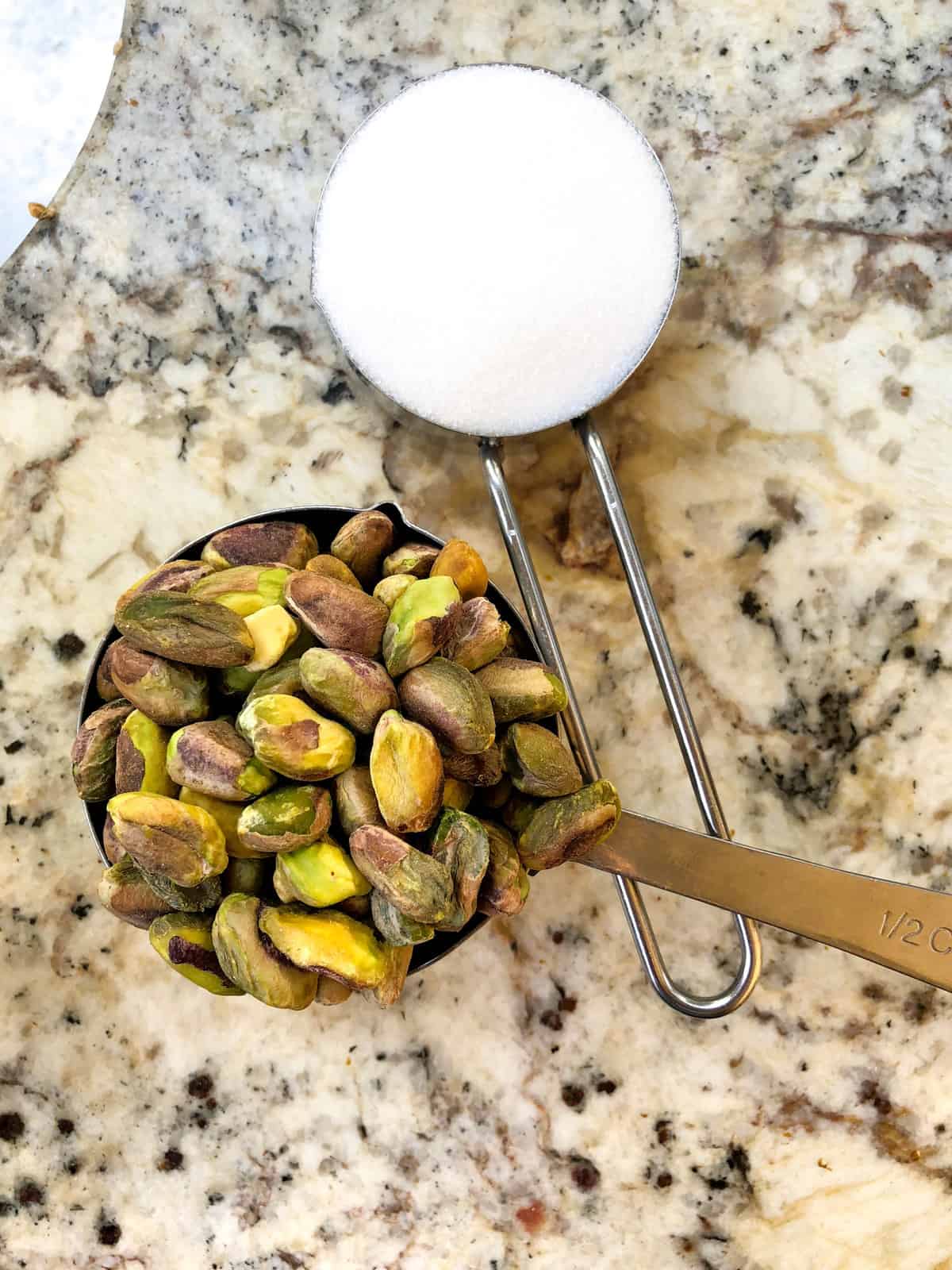 the base is pistachios and sugar