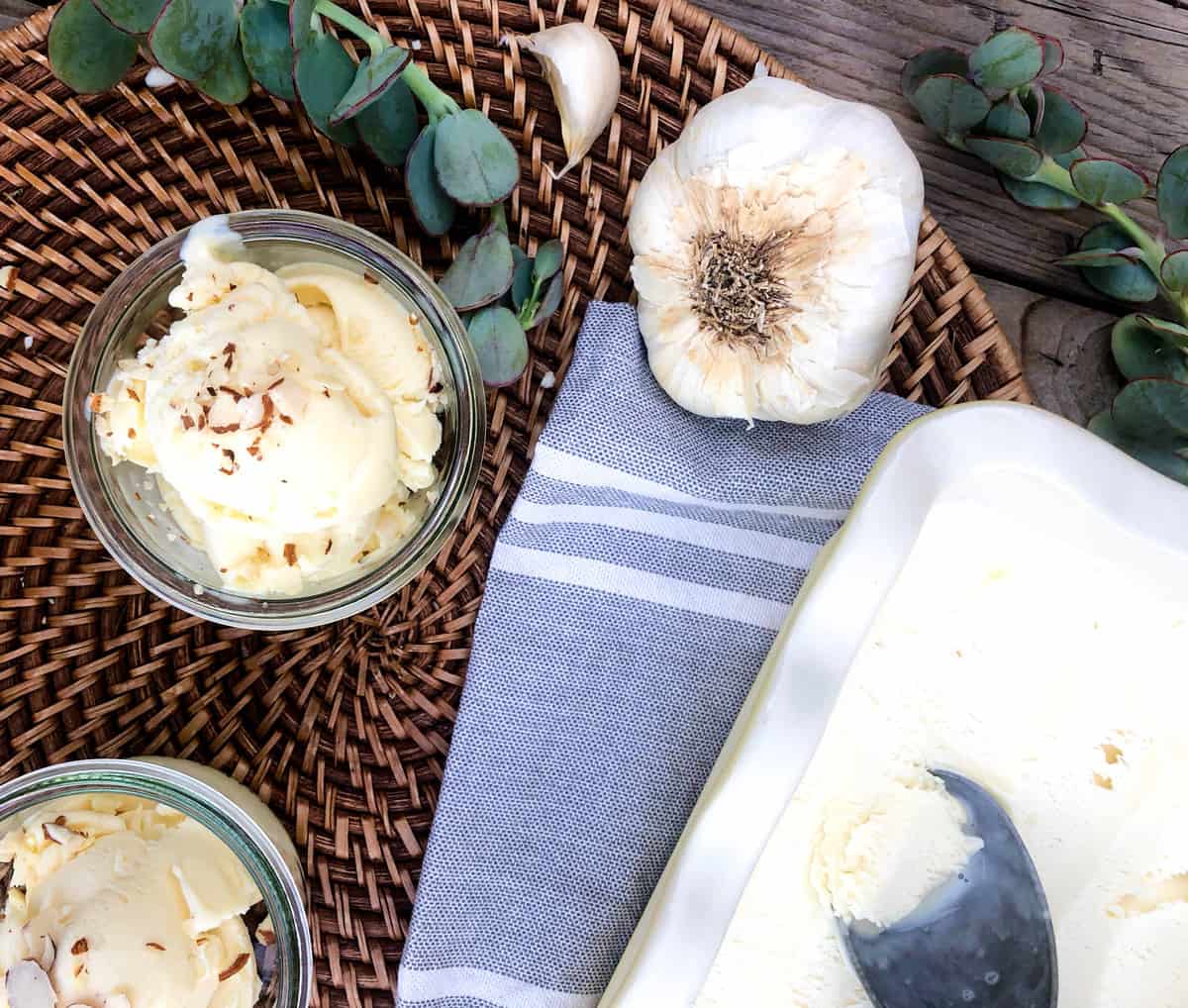 Roasted Garlic Ice Cream