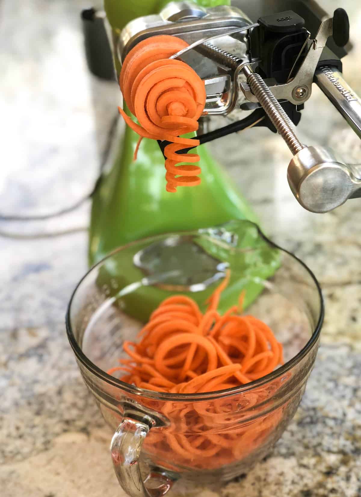 Spiralize sweetpotatoes 