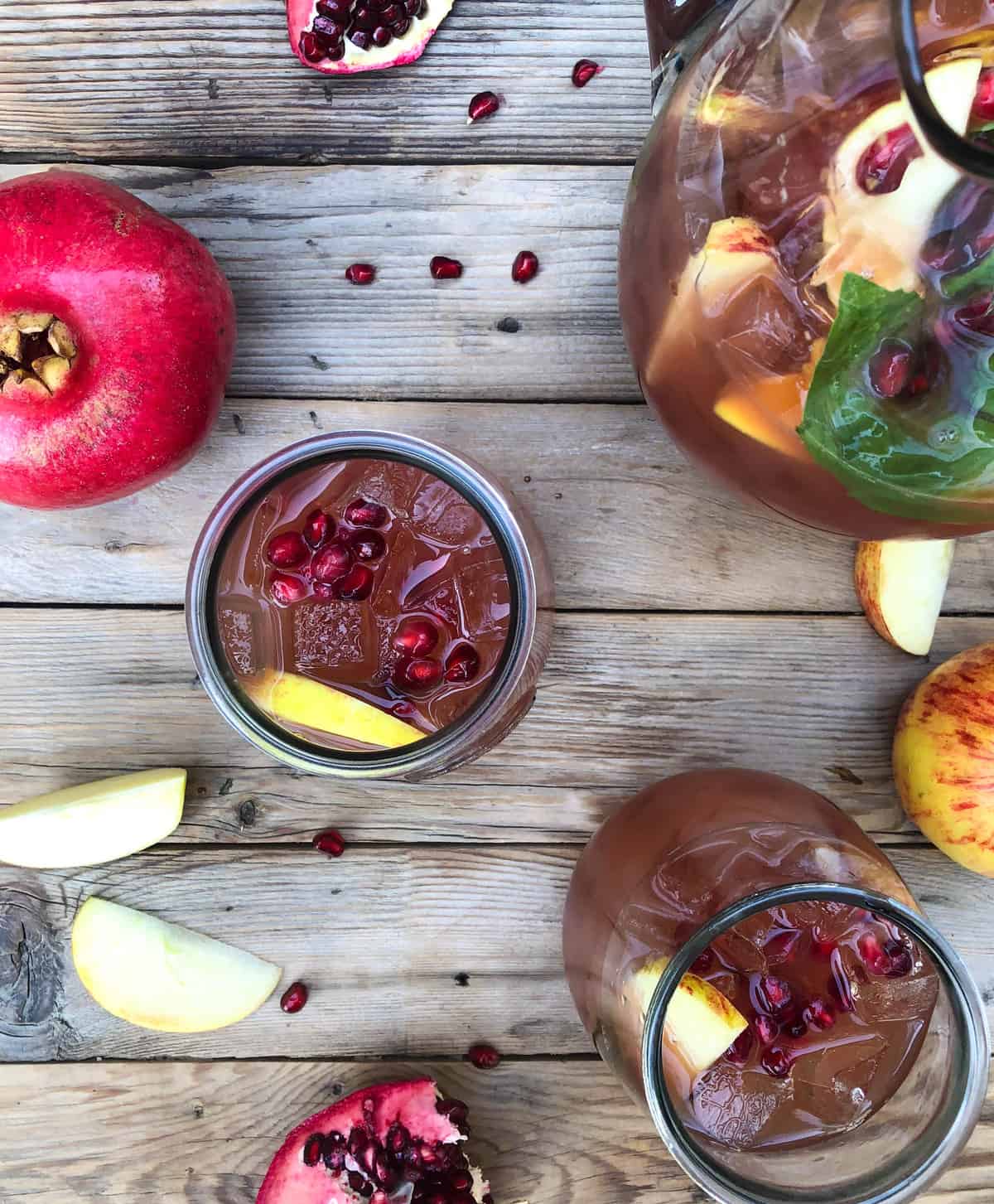 Pomegranate Apple Basil Refresher