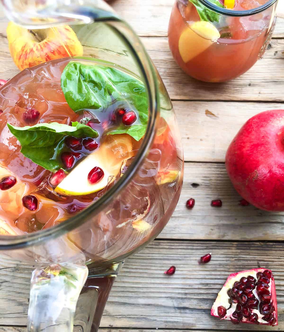 Pomegranate Apple Basil Refresher