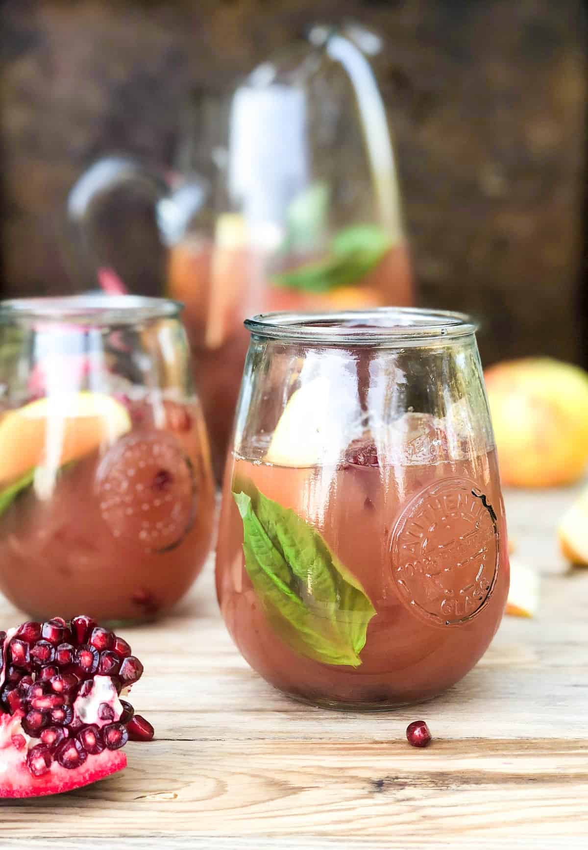 Pomegranate Apple Basil Refresher