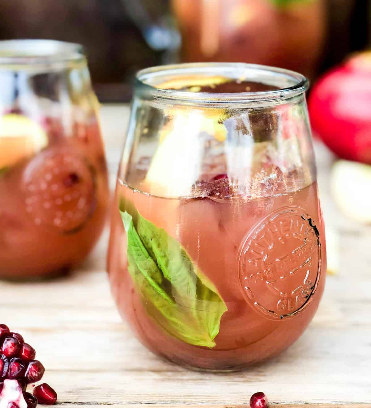 Pomegranate Apple Basil Refresher