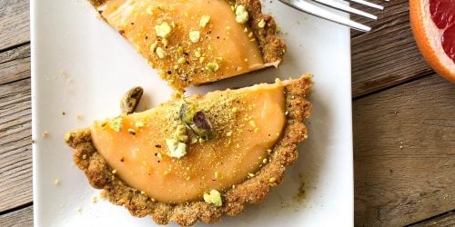 Grapefruit Tart with Pistachio Crust