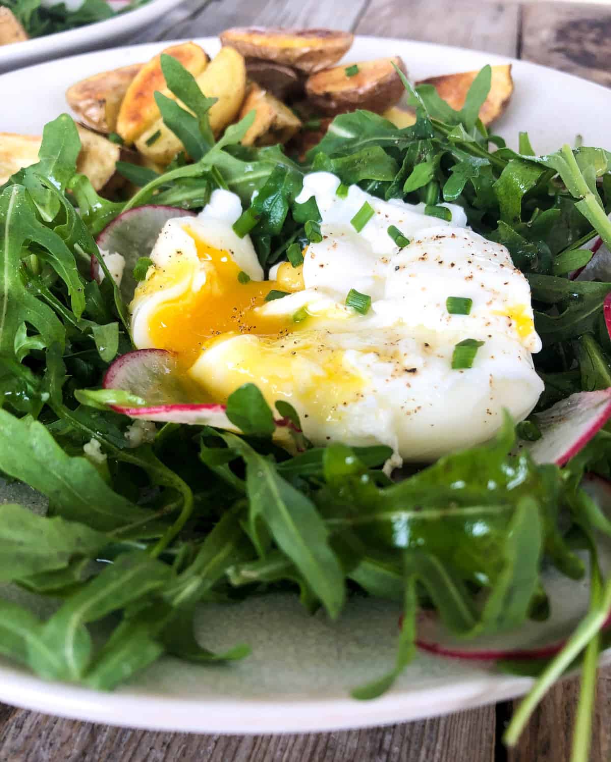 Arugula Salad with Poached Egg - California Grown