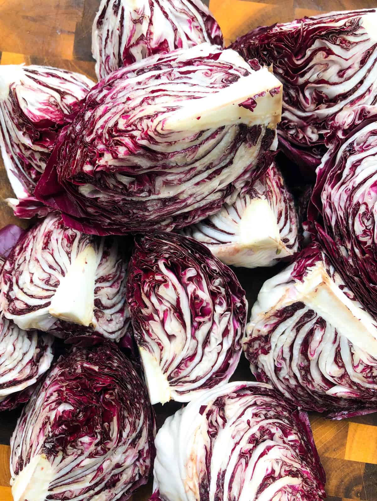 Quarter the radicchio 