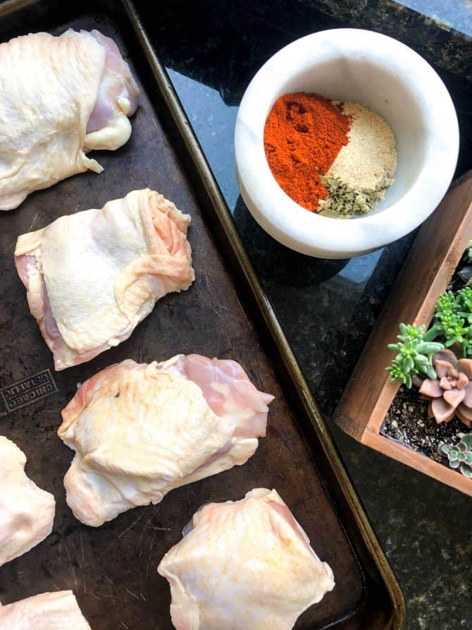 Roast Chicken Thighs with Lemons, Paprika and Olives | CA GROWN