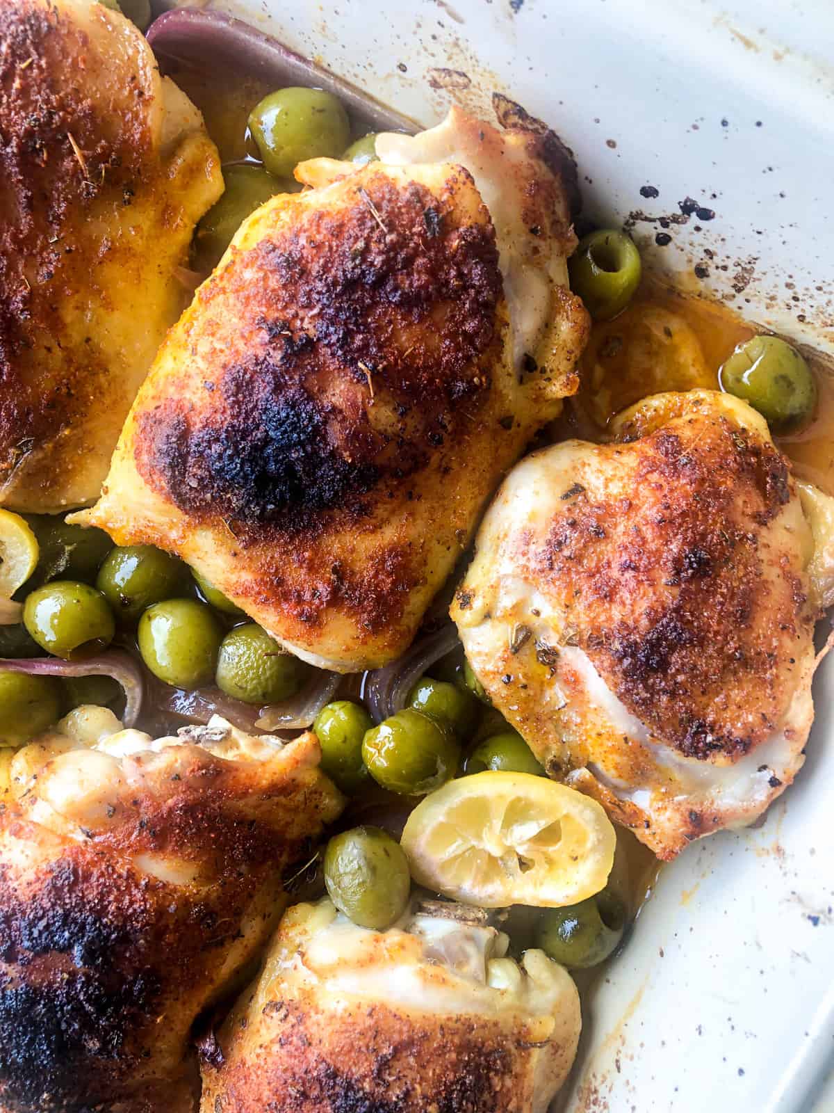 Roast Chicken with Lemons, Paprika, and Olives
