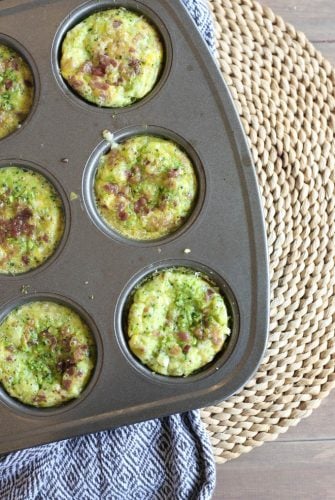 broccoli egg muffins recipe in muffin tin