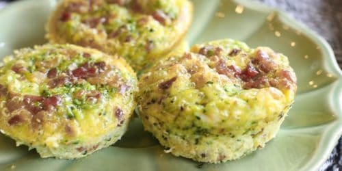 Riced Broccoli, Bacon + White Cheddar Egg Muffins