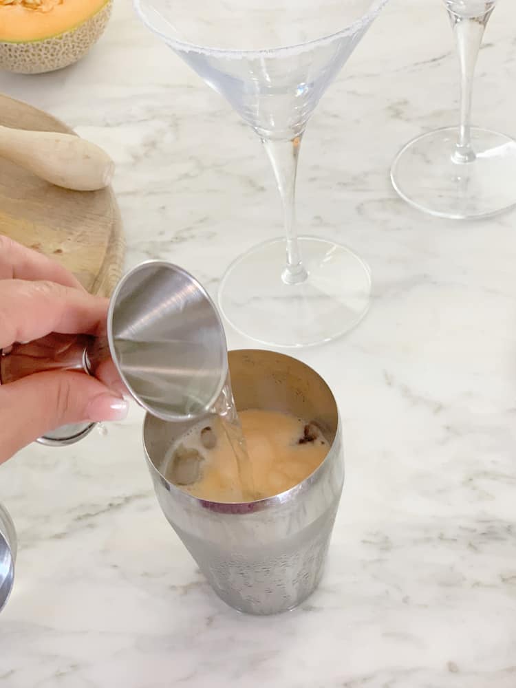 Cantaloupe Grapefruit Vodka Martini California Grown