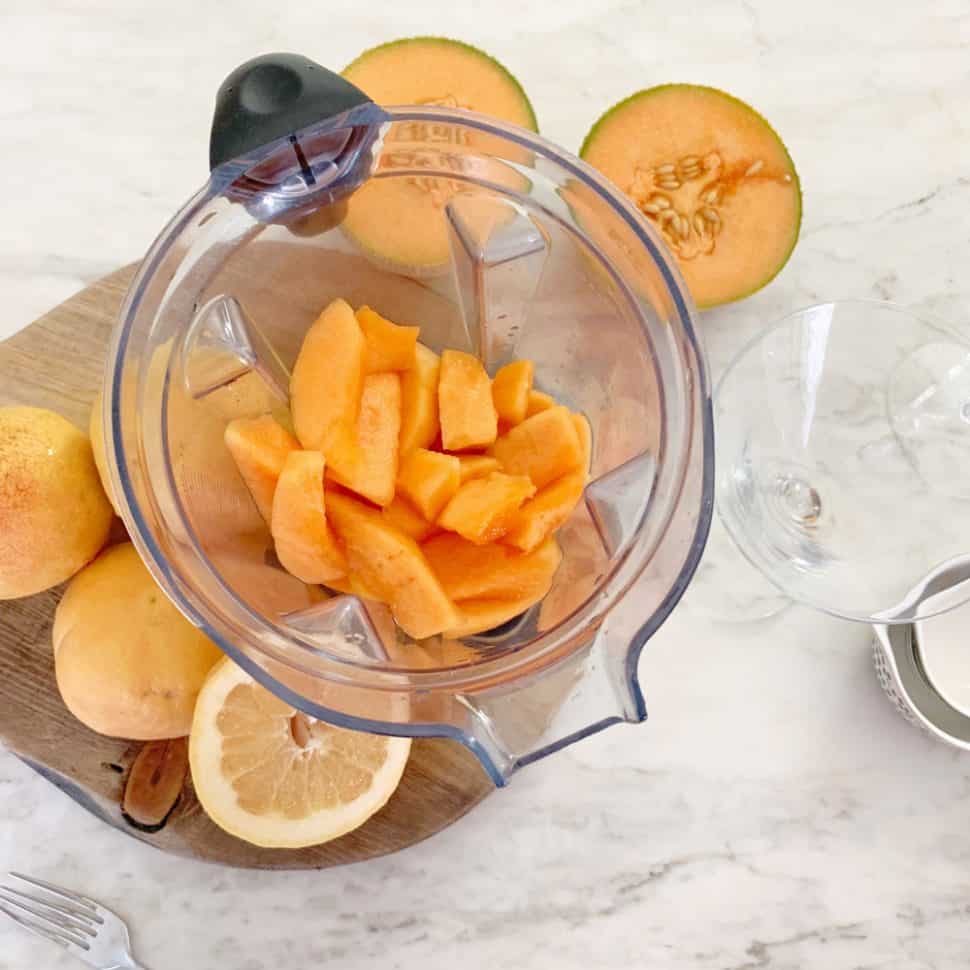 Cantaloupe Grapefruit Vodka Martini with Cantaloupe Infused Vodka CA